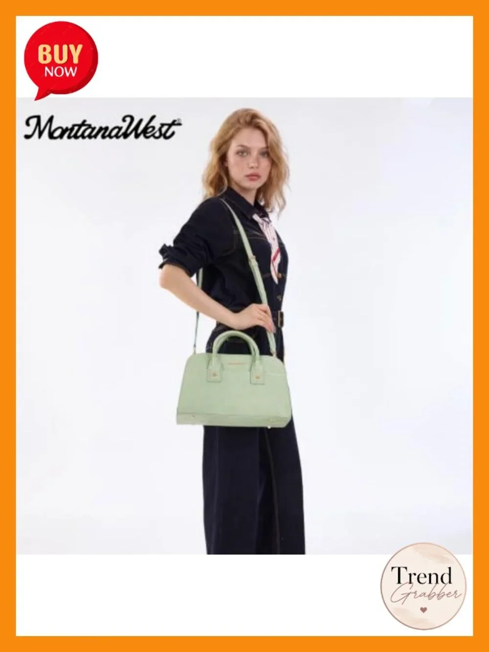 Structured Satchel Bag Top Handle Crossbody Purse Faux Leather